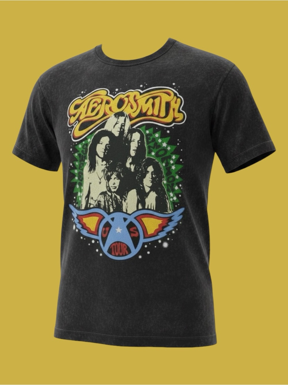 Aerosmith US Tour Graphic Band Tee XL Black 100% Cotton Unisex Rock Shirt